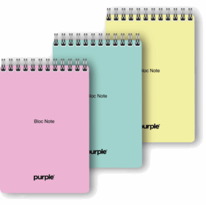 CARNET SPIRAL 100P PURPLE PASTEL